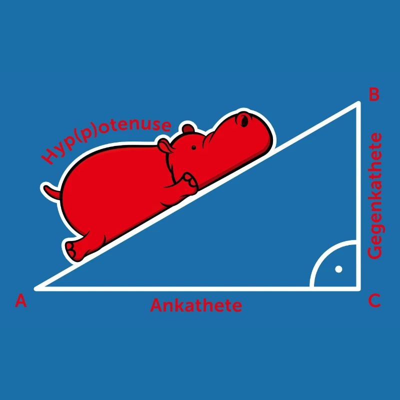 Hippopotame Pythagore math Hippo cadeau enseignant