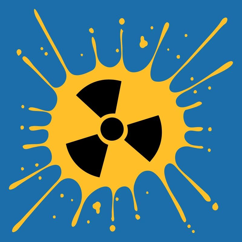 atomic symbol radioactive warning caution note