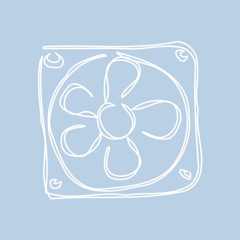 Ventilator, Kühler - Weiß