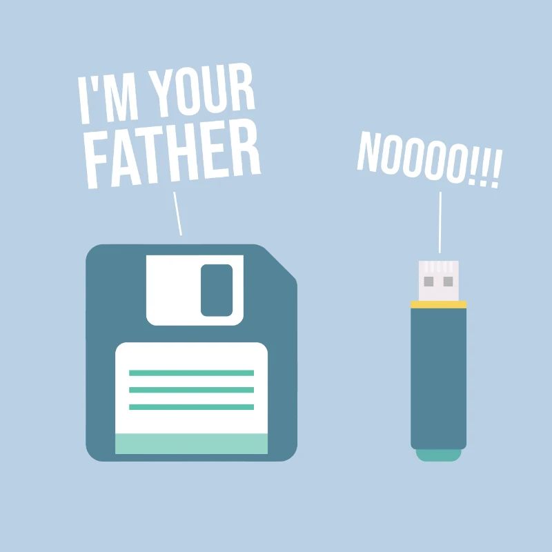 Funny 90's Floppy Disk Computer USB