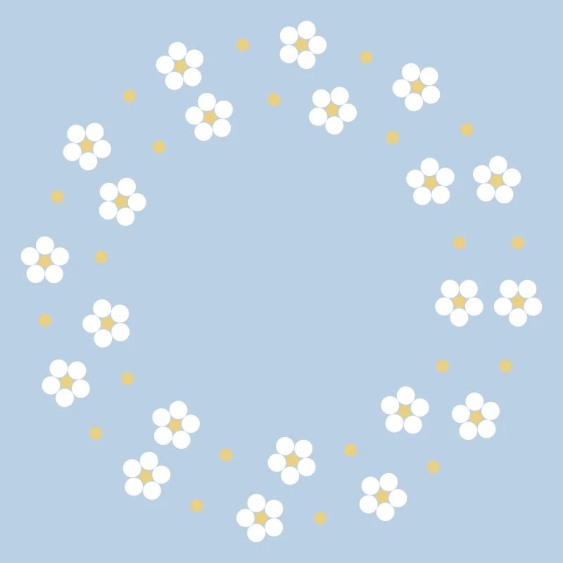 Daisies flowers decor daisy circle frame