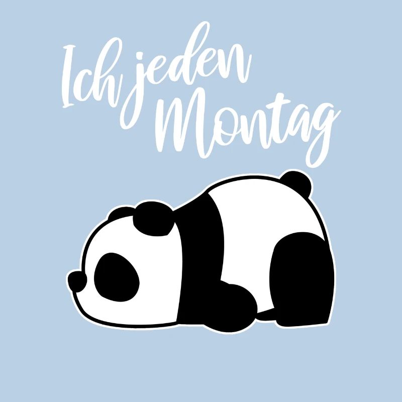 Funny panda panda bear saying Monday