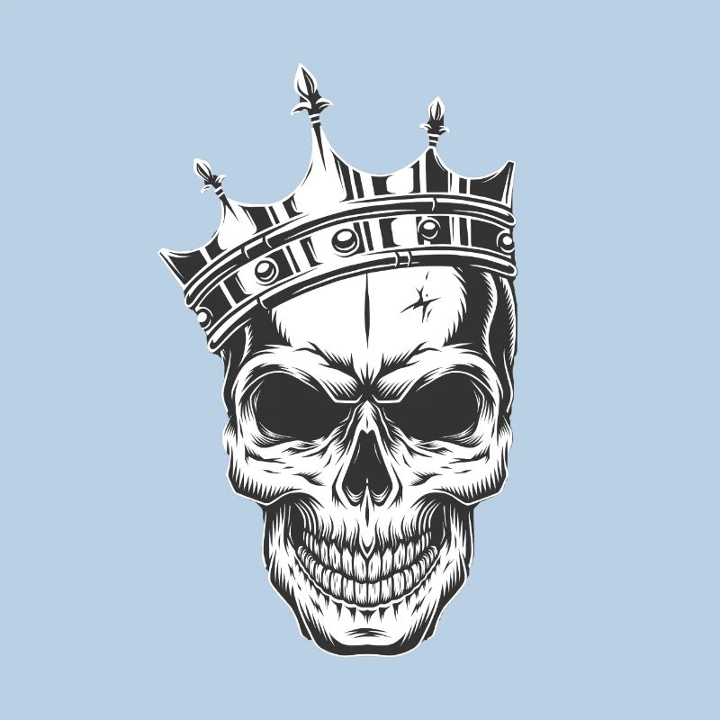 Skeleton crown skeleton king skull gift