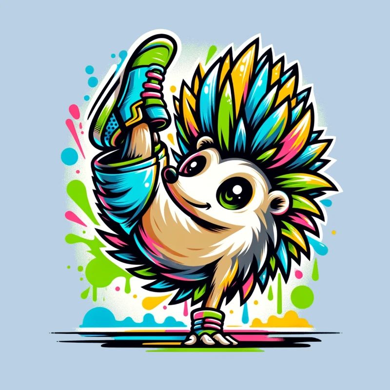 Cool Hedgehog Breakdance Dancing