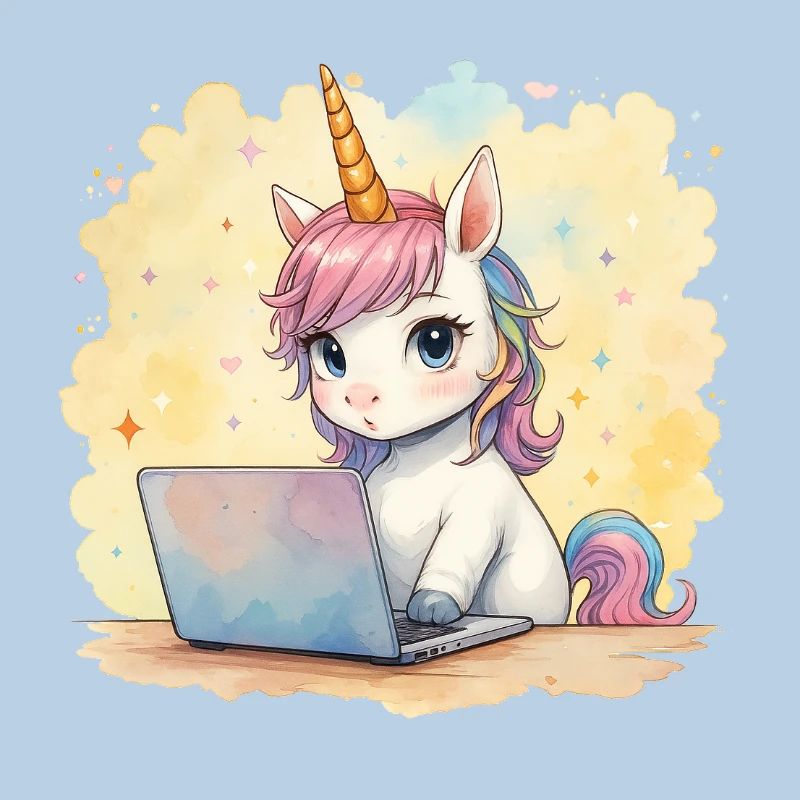 programmierendes Einhorn