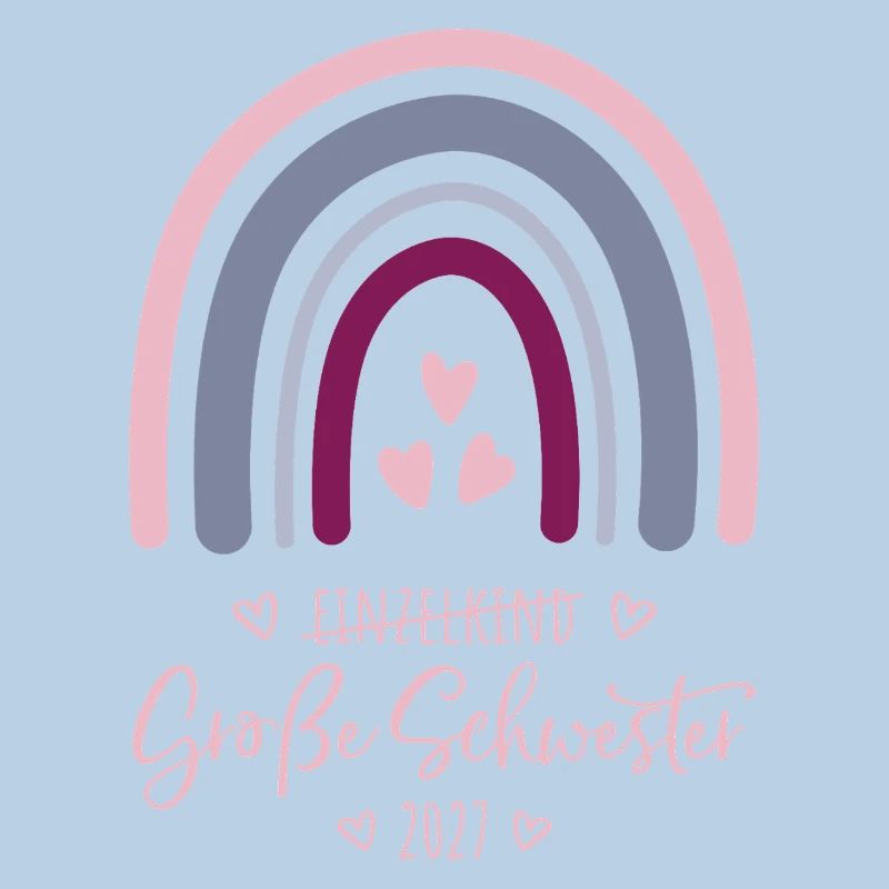 Große Schwester 2027 Boho Regenbogen