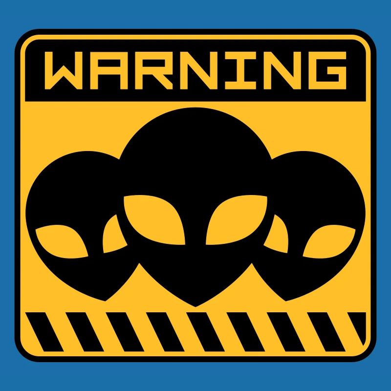 Warning Alien Design Schild