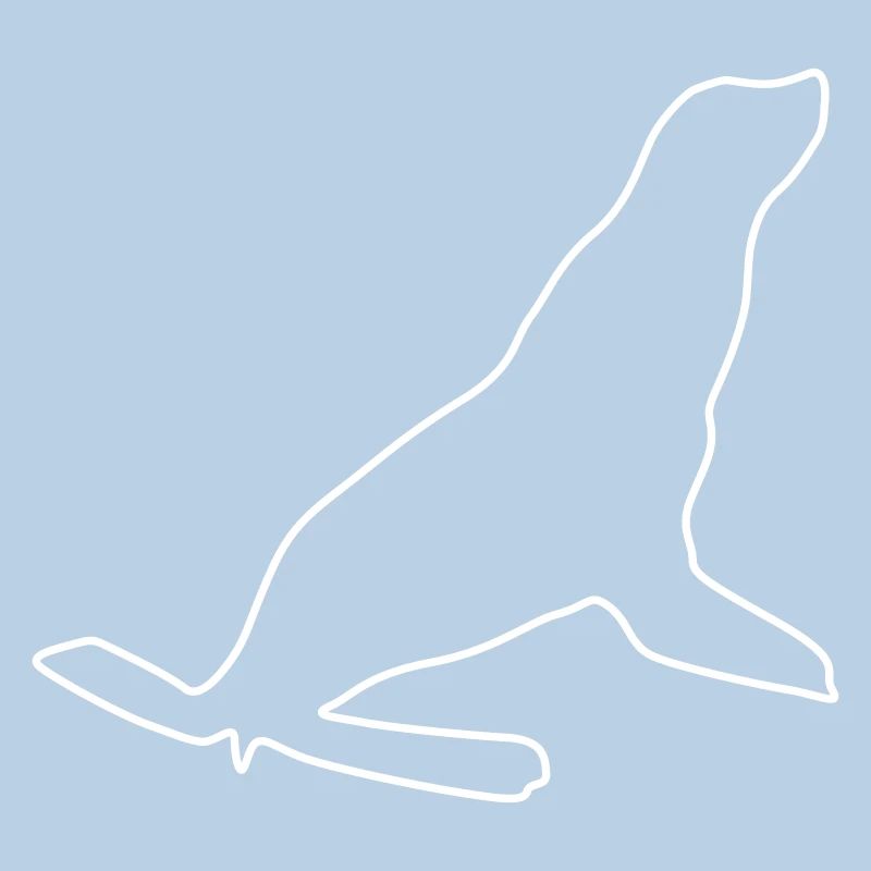 Silhouette de phoque de mer
