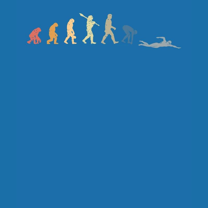 Schwimmer Geschenk Schwimmen Evolution