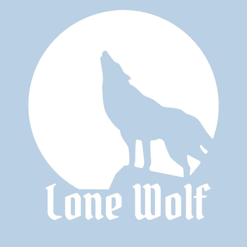 Lone wolf flat design white