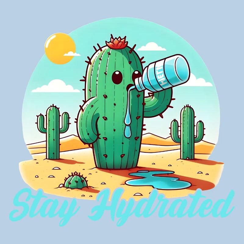Cactus Restez hydraté