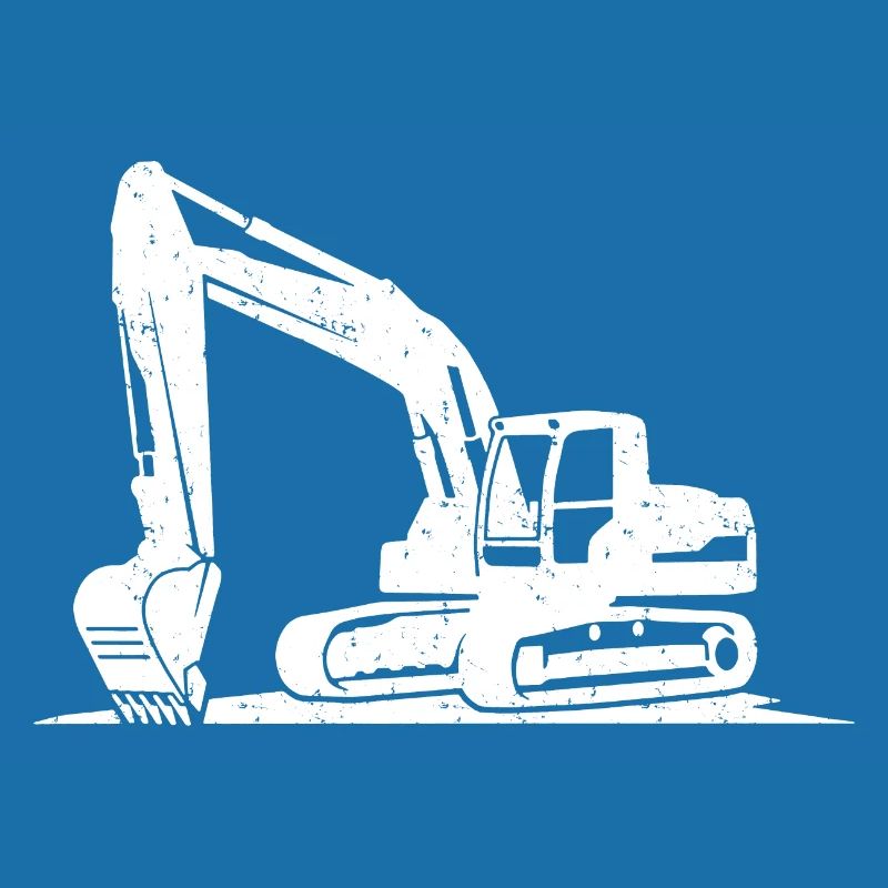 Loading Bucket Silhouette Excavator Operator Gift