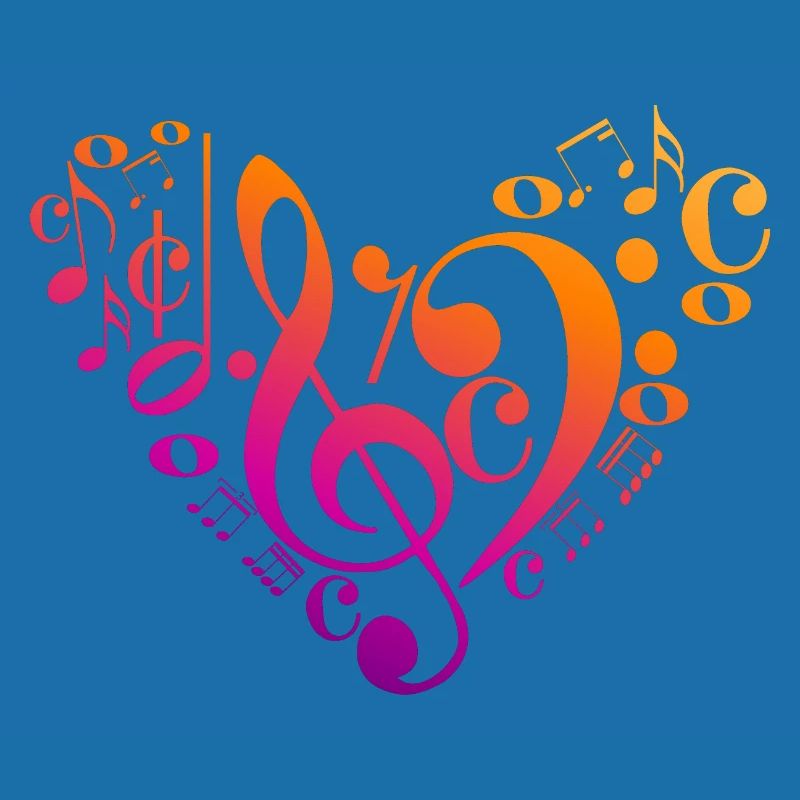 Clé de basse pour violon Notes musicales He