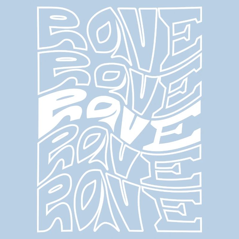 Rave Typography Waves Pattern
