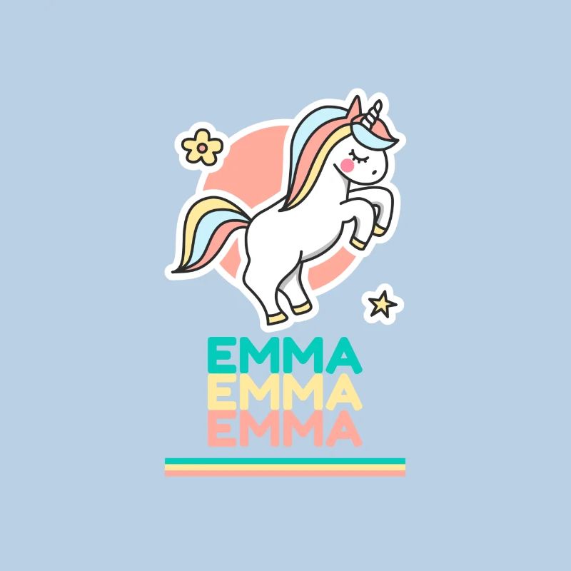 Emma Vorname Namensgeschenk Süßes Einhorn