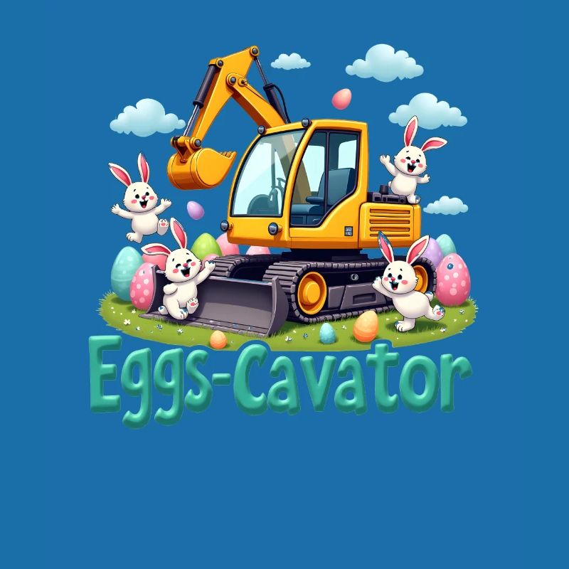 Eggs Cavator Easter Bunny Excavator Egg Circle