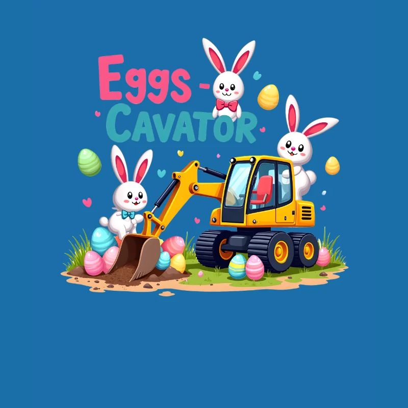 Eggs Cavator Easter Bunny Excavator Egg Circle