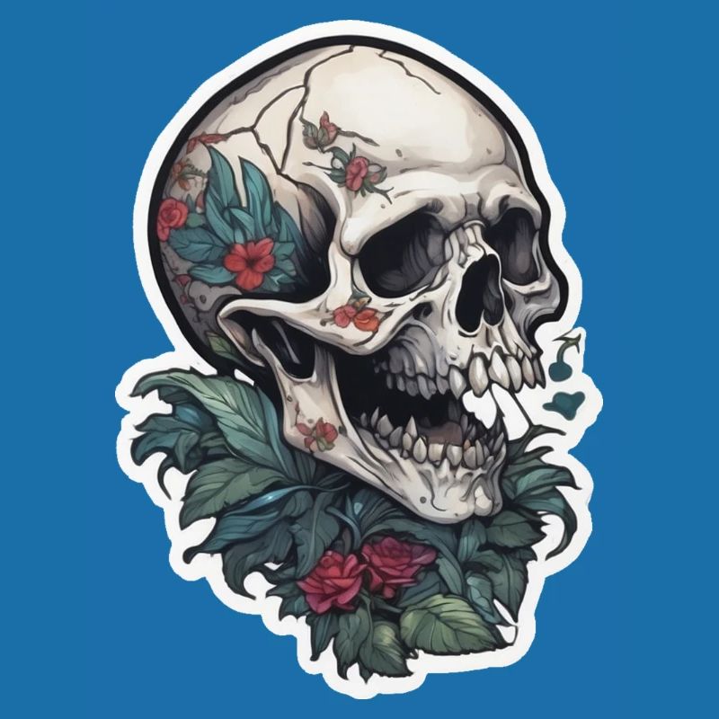 Conception de crâne d’impression de tatouage