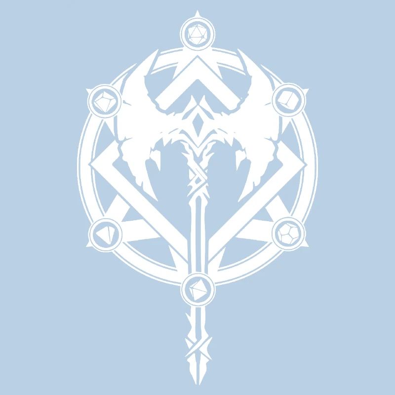 Magic circles Emblem Barbarian white