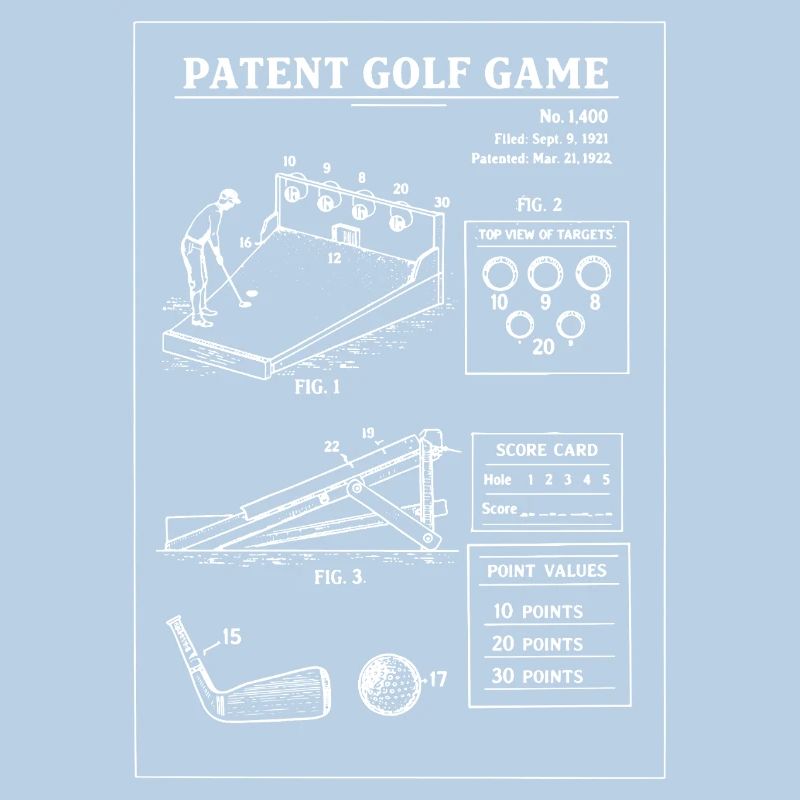 Plan de jeu de golf breveté