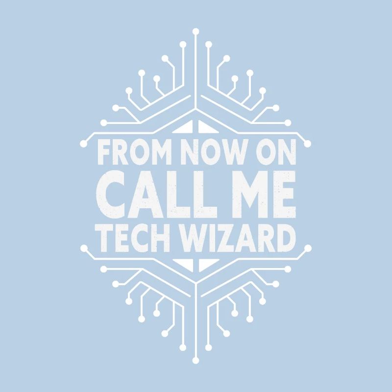 Appelez-moi Tech Wizard Drôle d’ordinateur de support informatique