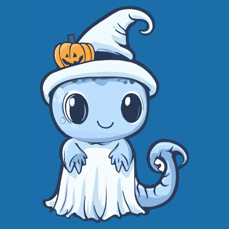 Lizard Halloween Comic Ghost