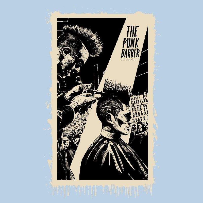 Punk barber sharp cuts