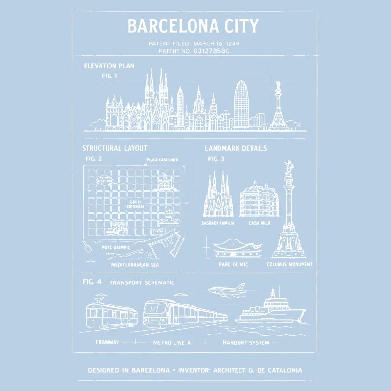 Modèle de la Skyline de Barcelone