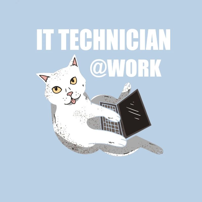 IT Techniker Katze Programmierer Techie