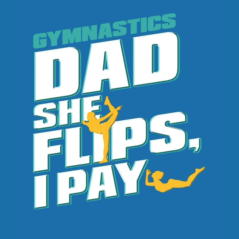 Gymnastics dad support with pride