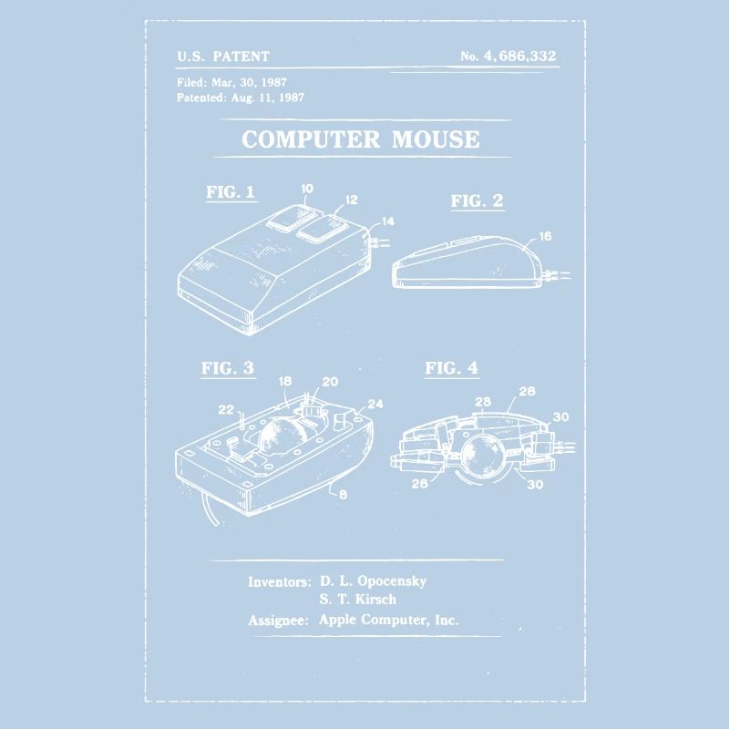 Retro-Computermaus-Bauplan