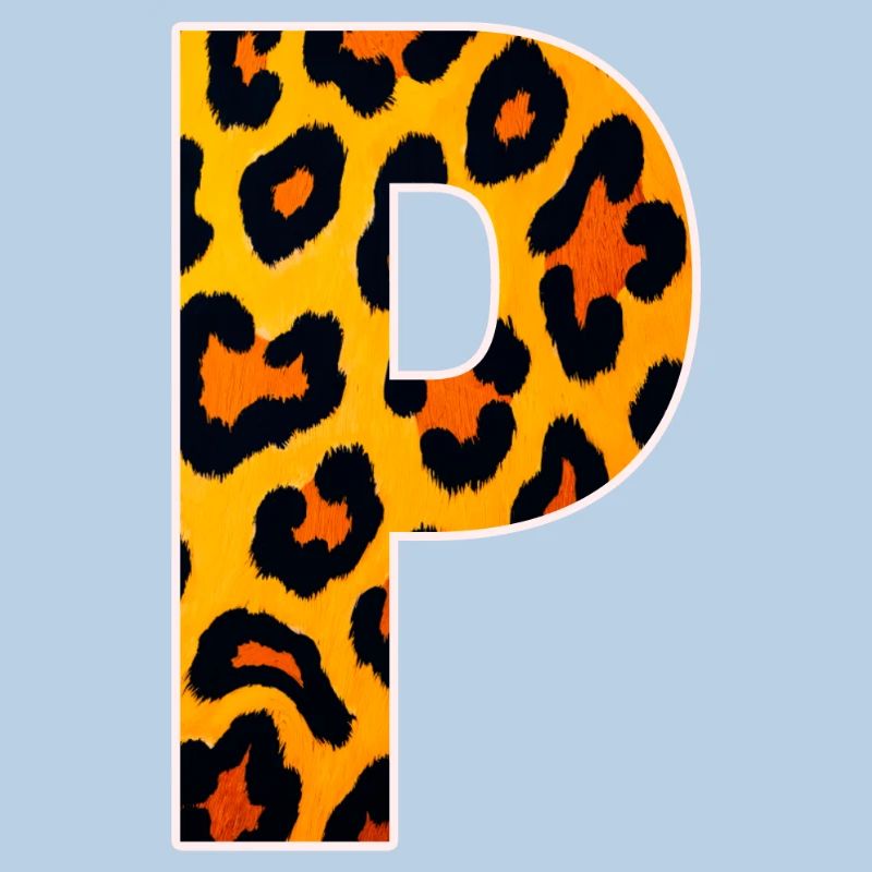 Leopard_Buchstabenmuster_ _P