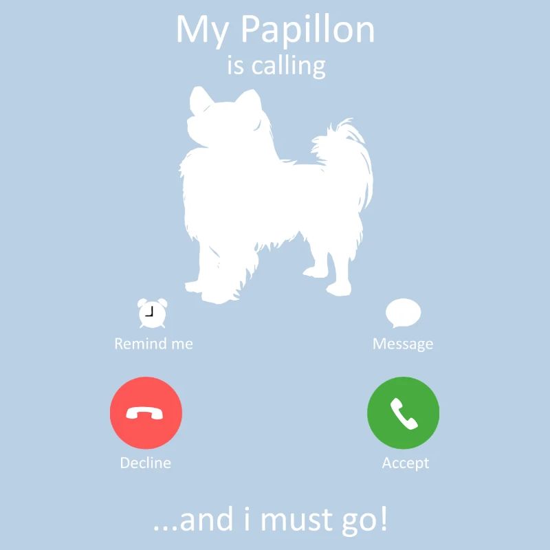 Papillon Dog Calling Smartphone Interface