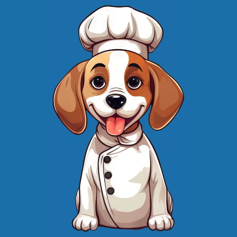 Conception de bande dessinée mignonne Beagle Chef