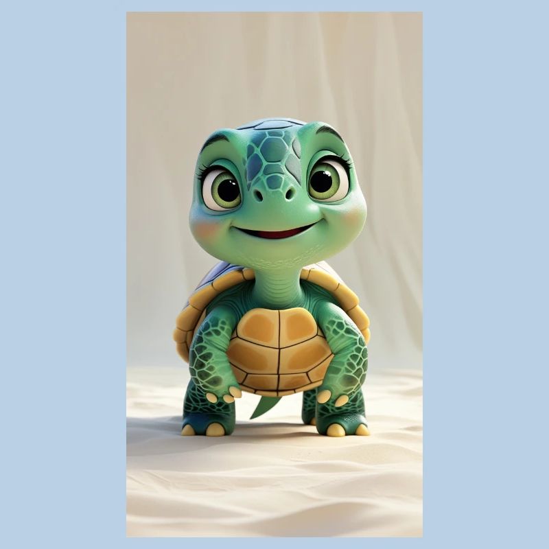 Whimsical 3D Animated Turtle