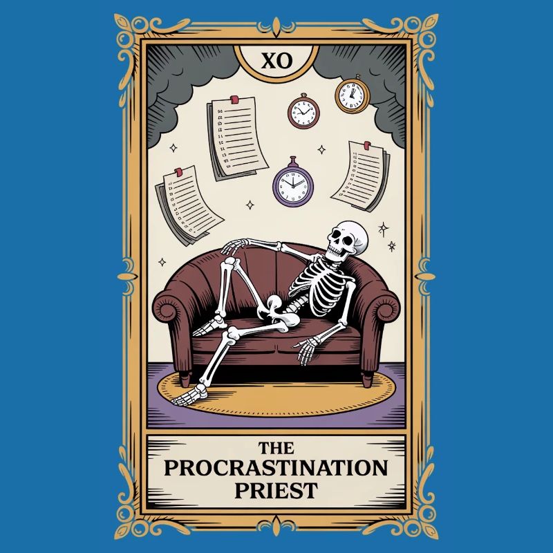 The Procrastination Priest Procrastinator Skeleton