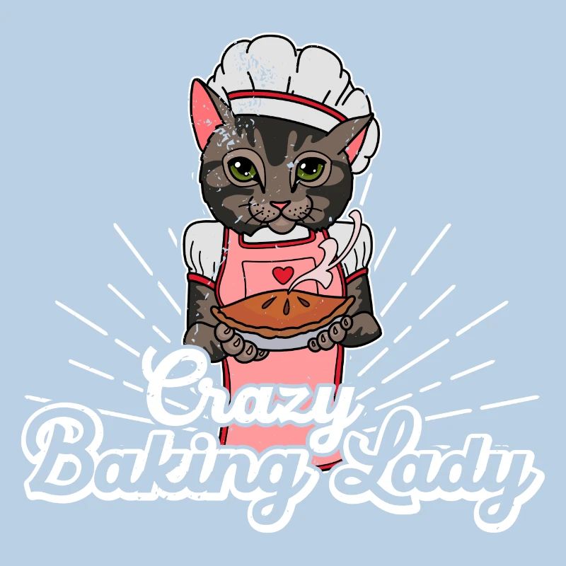 Bäcker Backen Brötchen Sauerteig Katze Spruch