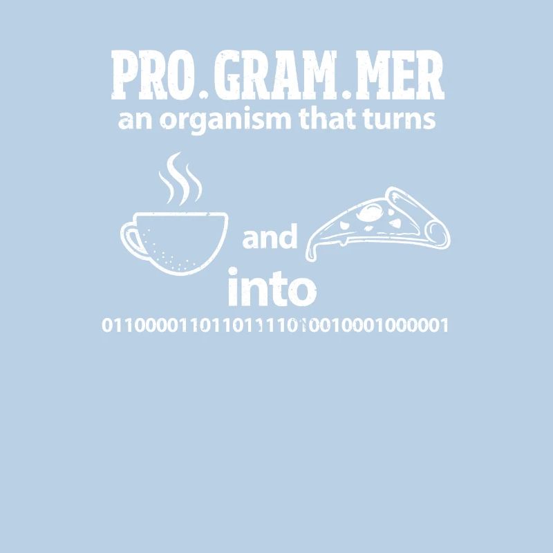 Programmer converts coffee and pizza into code