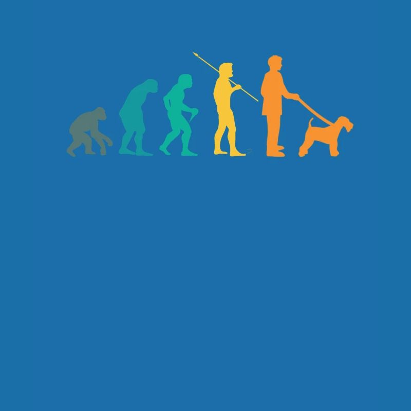 Airedale terrier Dog Vintage Retro Evolution