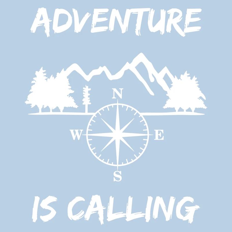 Mountains, forest and compass