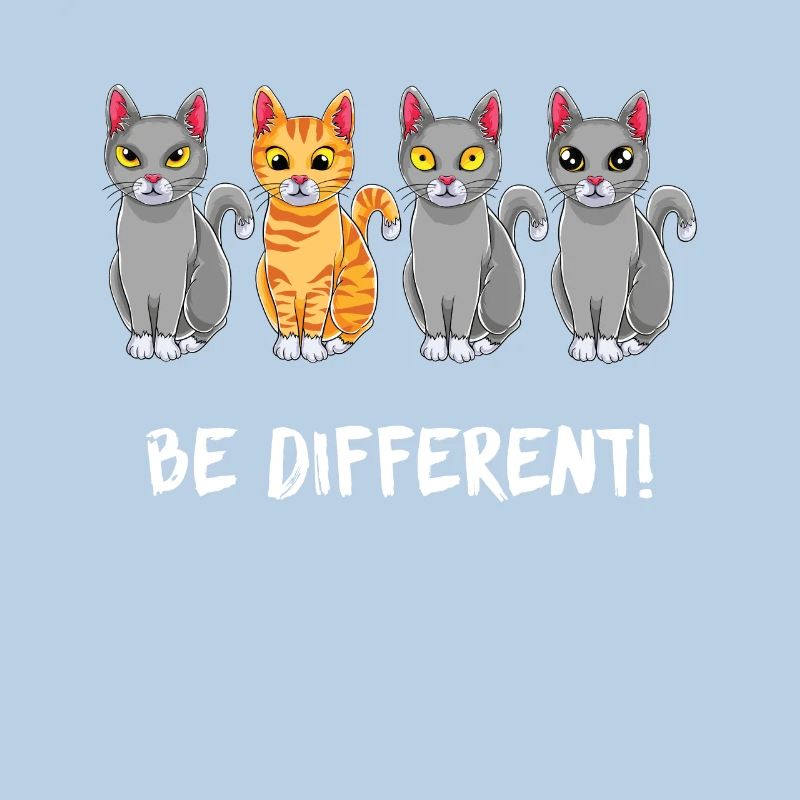 Be Different - Katze Spruch Cat - Süßes Katzen