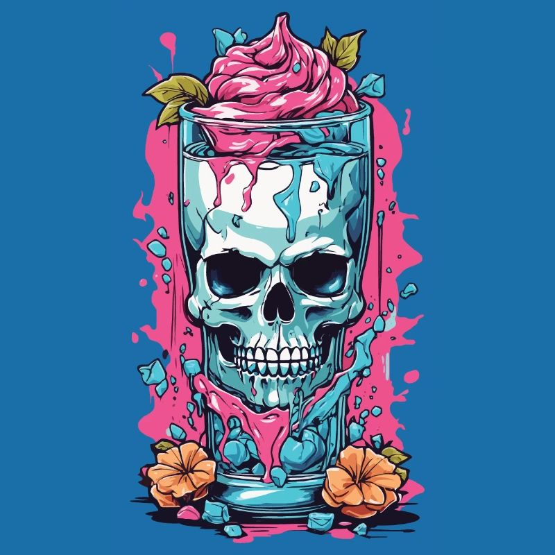Goth Eisbecher Skull Weirdcore Pastel Gothic