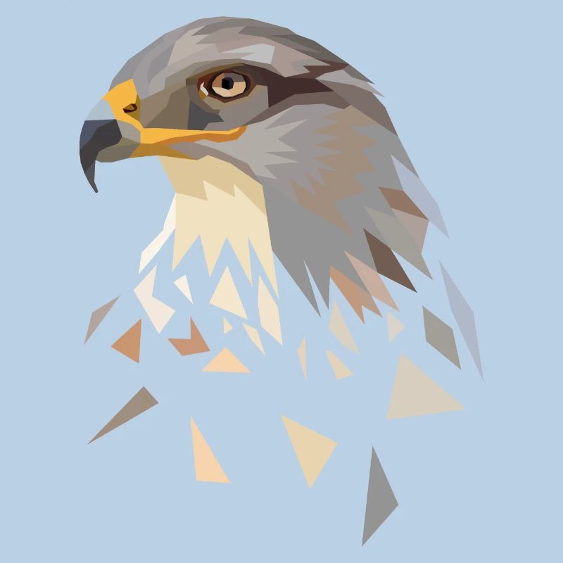 Eagle Geometric Low Poly Eagle's Head