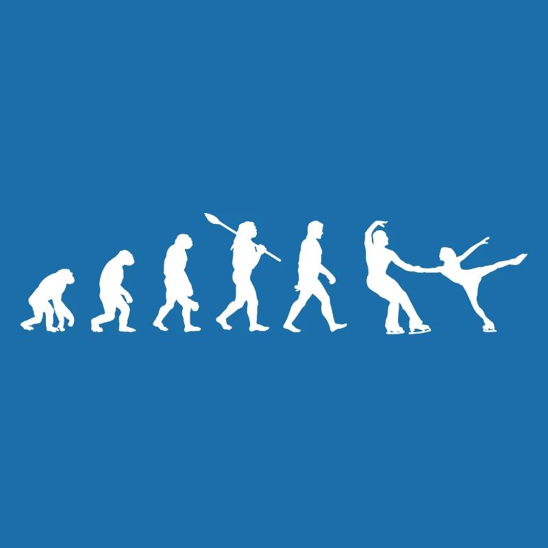 Eiskunstläufer - Evolution des Menschen / Darwin