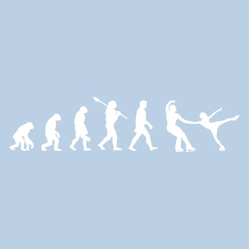Eiskunstläufer - Evolution des Menschen / Darwin