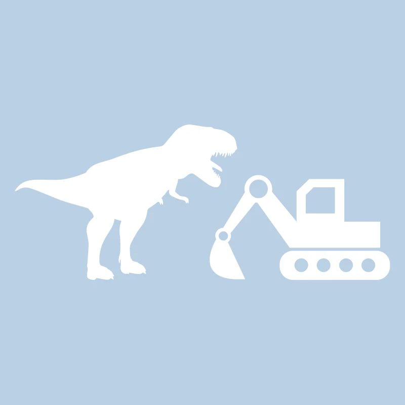 Excavator T-Rex construction site construction dinosaur construction workers