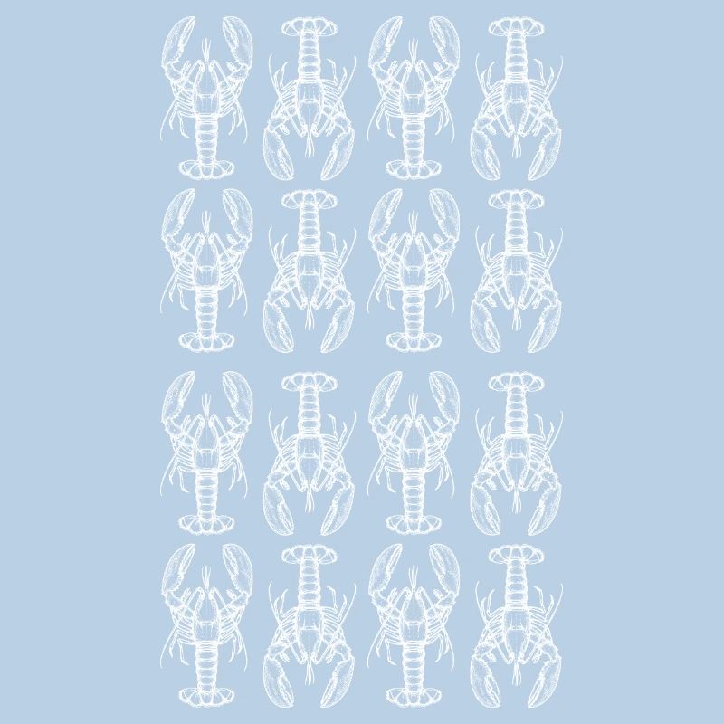 Lobster Glyph Repeating Pattern