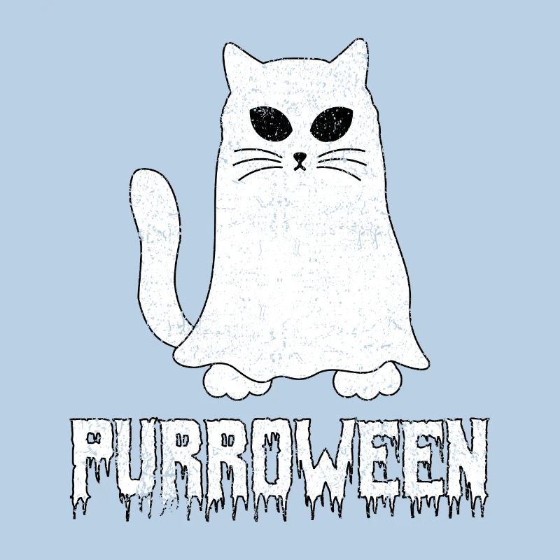 Purroween, Spooky Halloween Ghost Cat