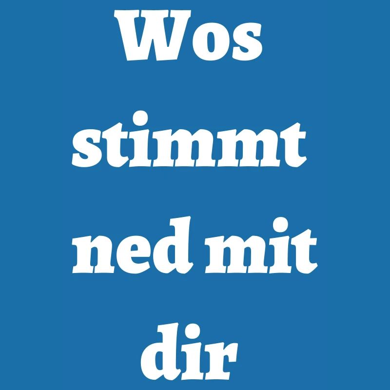 Wos stimmt ned mit dir - bayerischer Spruch