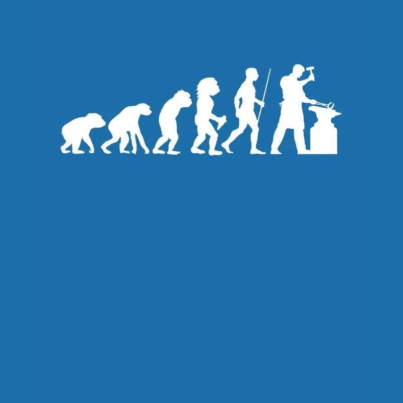 Evolution Schmied Mittelalter Amboss